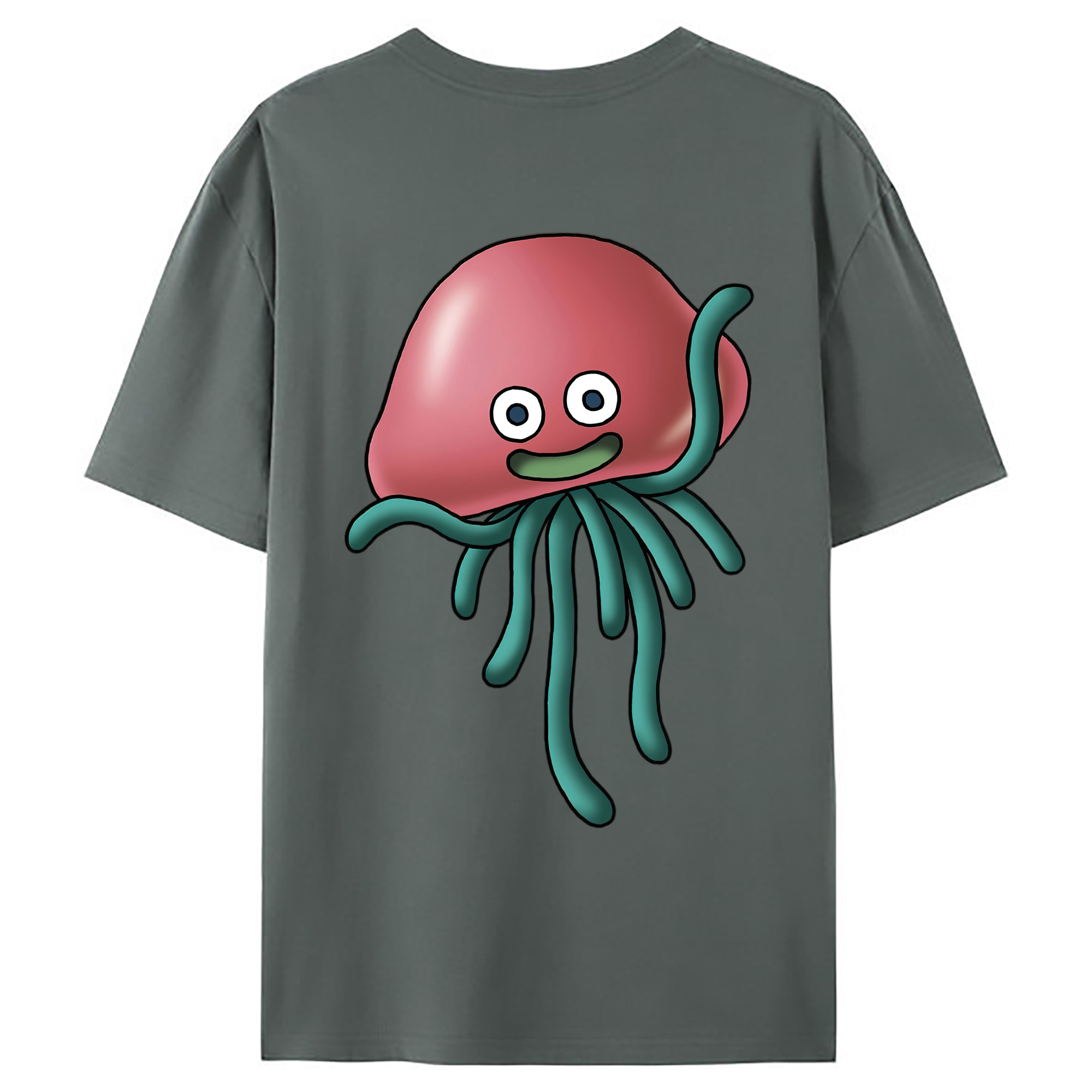 （画像用） ドラゴンクエスト Doragon Kuesuto Dragon Quest 綿100％ メンズ半袖Tシャツ（バックプリント） 通気性